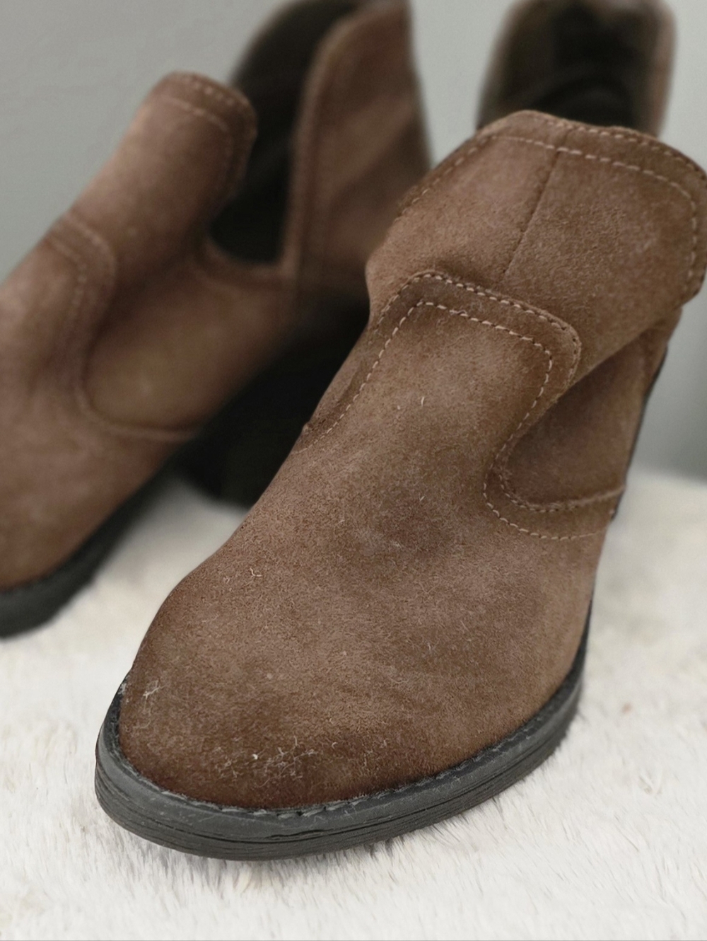 Women’s Brown Suede Heeled Boots